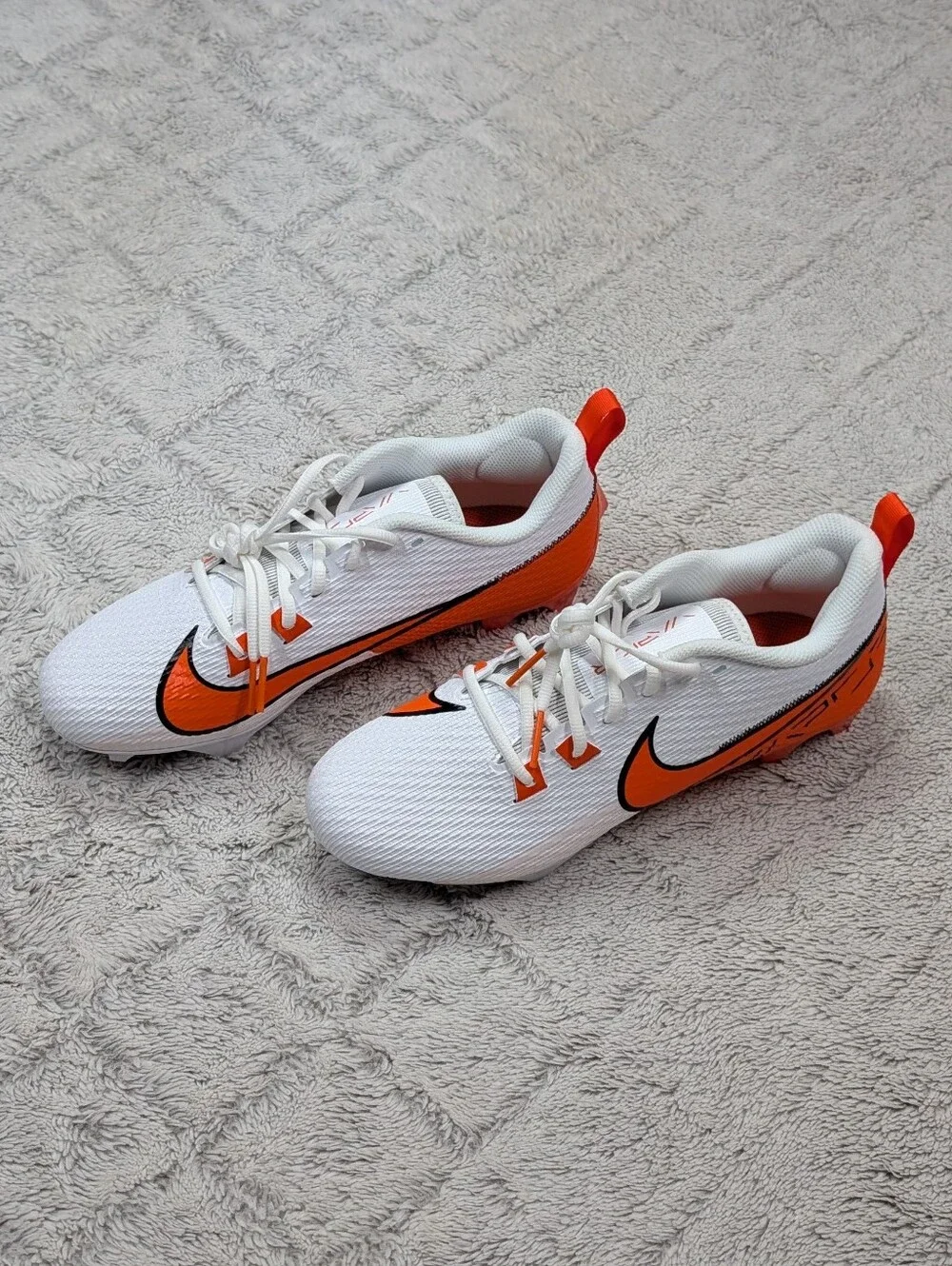 Nike Vapor Edge Speed 360 2 White Orange Football Cleats Mens 9 FQ4045-100 NEW - Picture 3 of 6
